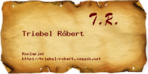 Triebel Róbert névjegykártya