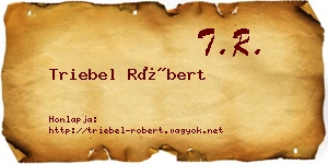 Triebel Róbert névjegykártya